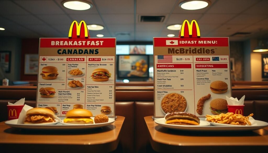 Canada vs United States McDonald's breakfast
