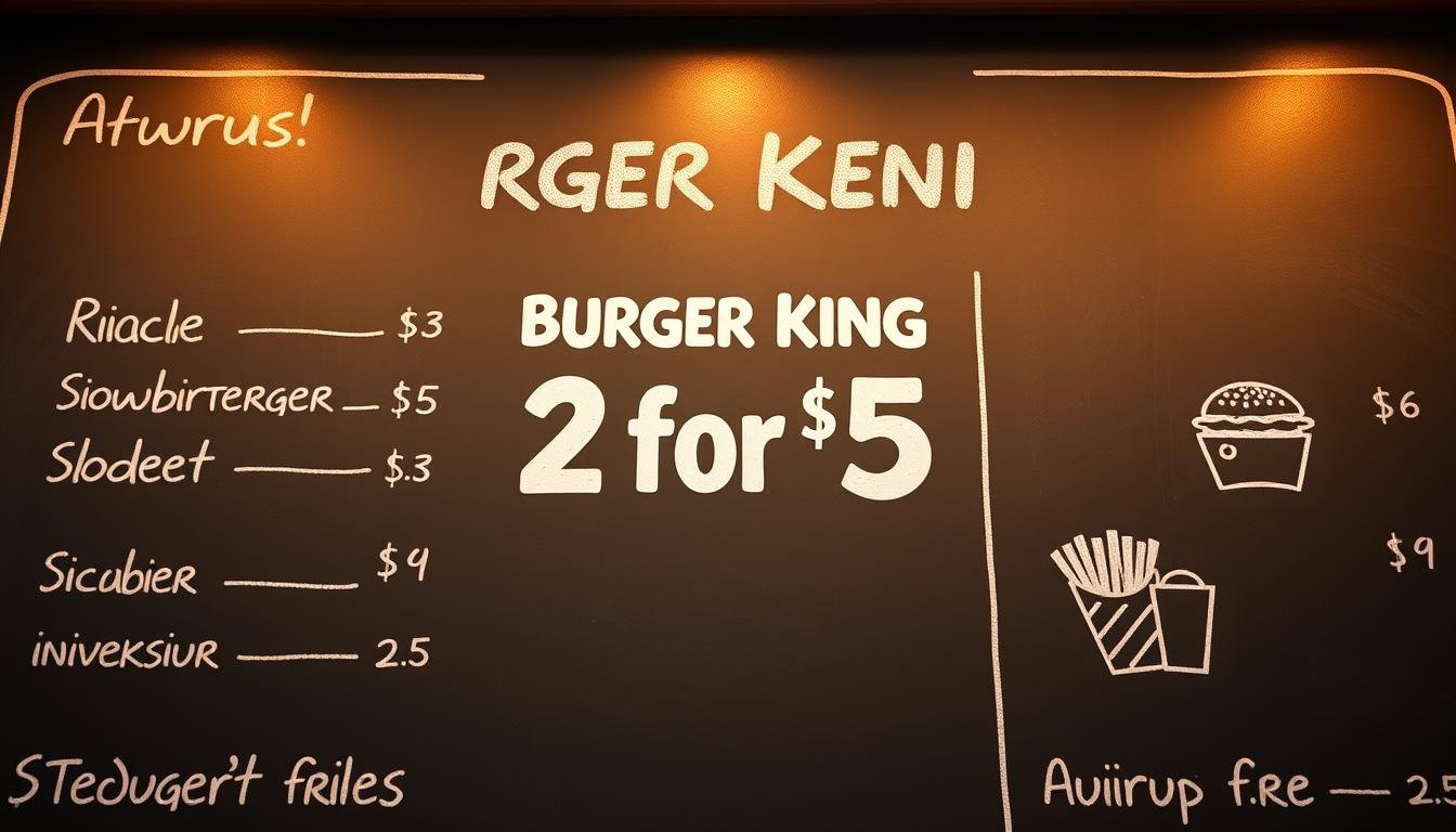 burger king menu prices 2 for $5