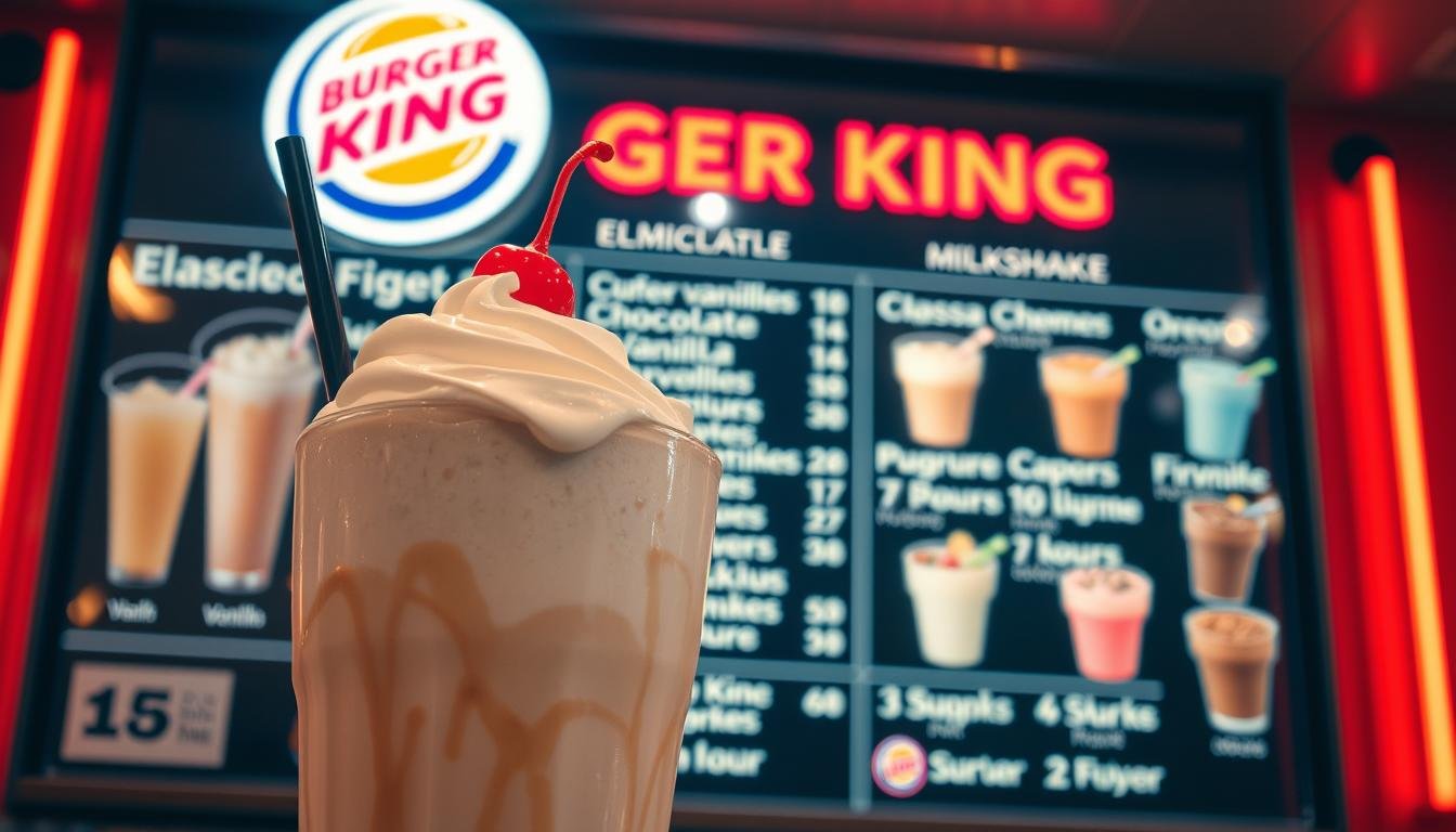 burger king milkshakes menu