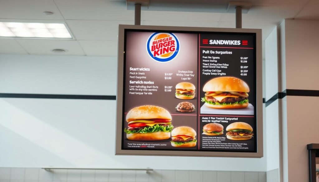 burger king sandwich menu